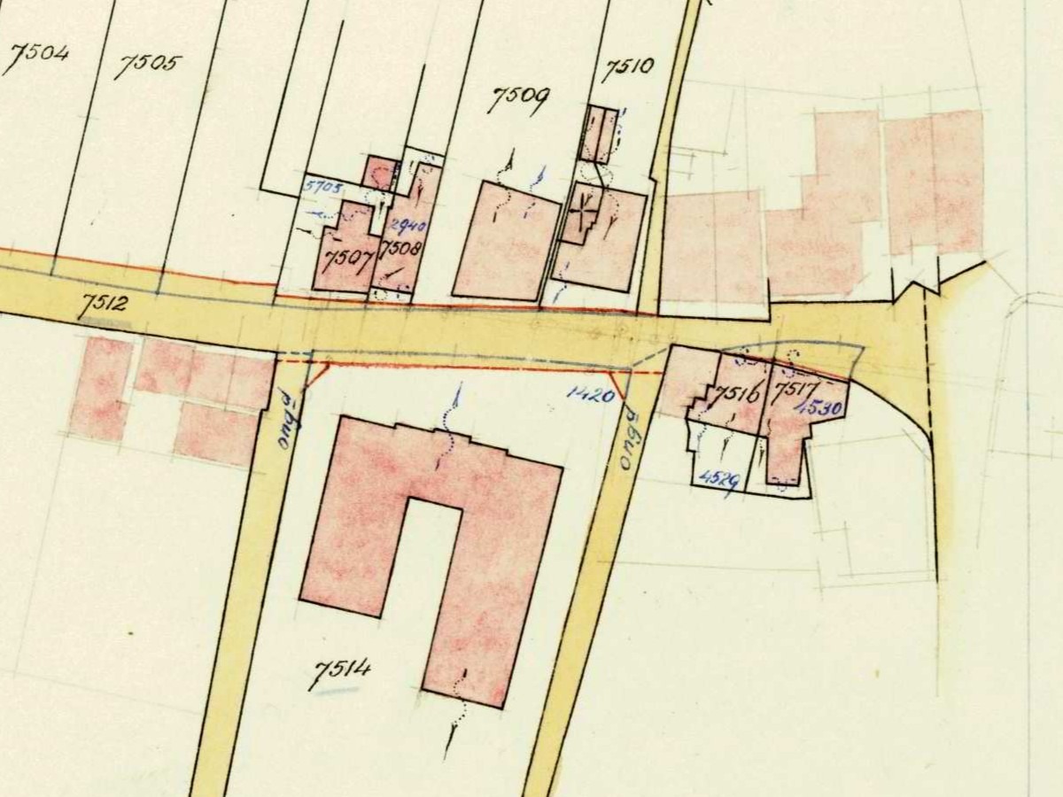 Varsseveldsestraatweg 20, Aalten - Fragment kadastrale kaart, 1946