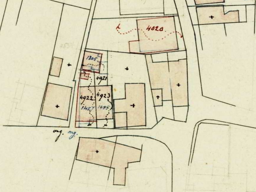 Varsseveldsestraatweg, Aalten - Fragment kadastrale kaart, 1900