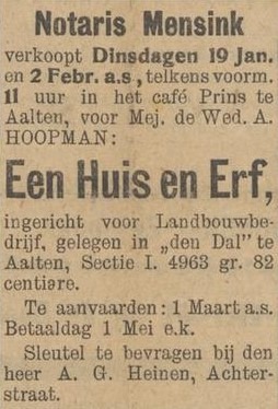 't Dal 4, Aalten (Hoopman) - Aaltensche Courant, 08-01-1926