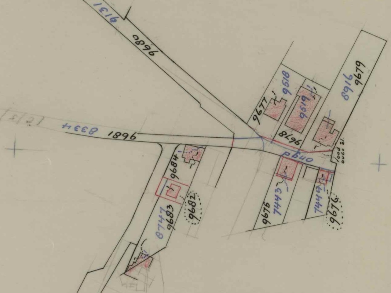 Beeklaan 3a, Aalten - Fragment kadastrale kaart (1969)