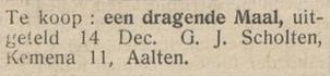 G.J. Scholten, Kemena 11, Aalten - Graafschapper, 26-11-1937