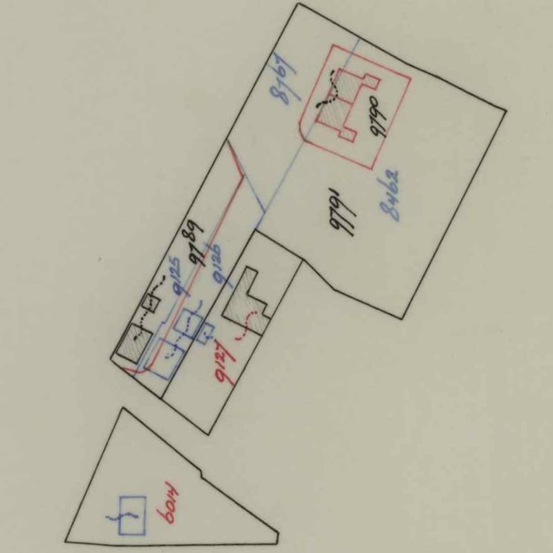 Hogestraat-Beeklaan, Aalten - Fragment kadastrale kaart, 1970