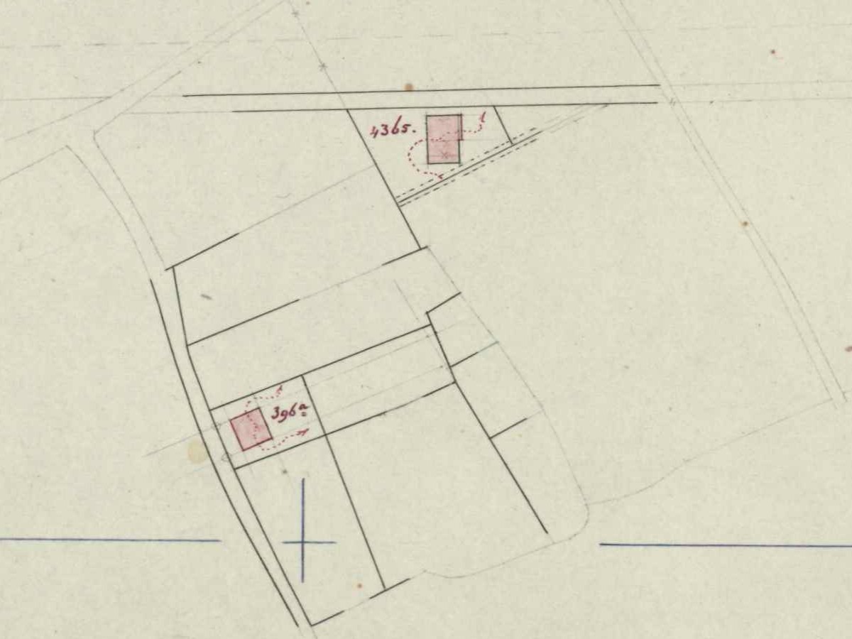 Industriestraat, Aalten - Fragment kadastrale kaart (1903)