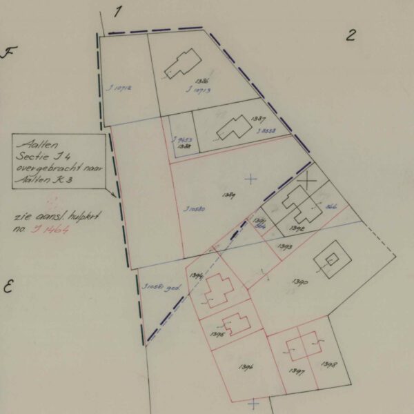Kemenaweg, Aalten - Fragment kadastrale kaart, 1981