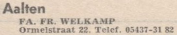Ormelstraat 22, Aalten (Welkamp) - De Volkskrant, 19-08-1970