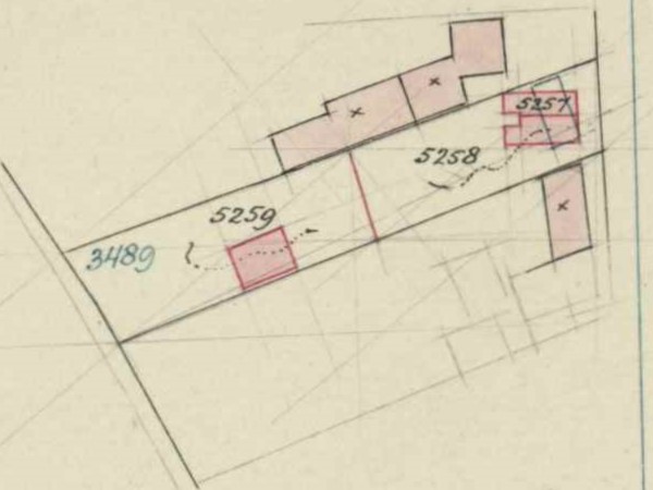 Plein Zuid 15, Aalten - Fragment kadastrale kaart, 1908