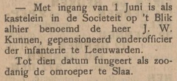 Sociëteit Aalten, kastelein J.W. Kunnen - Aaltensche Courant, 20-05-1908