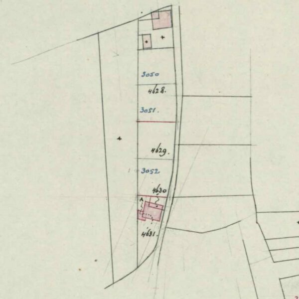 Stationsstraat, Aalten - Fragment kadastrale kaart, 1895