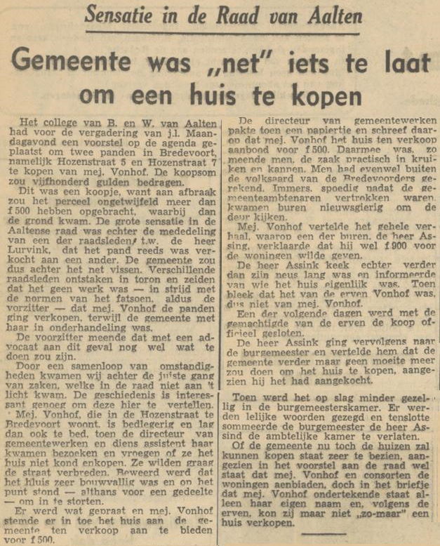 Hozenstraat 5-7, Bredevoort - Tubantia, 18-07-1951