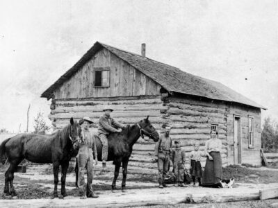 Log cabin of Dutch emigrants in Wisconsin