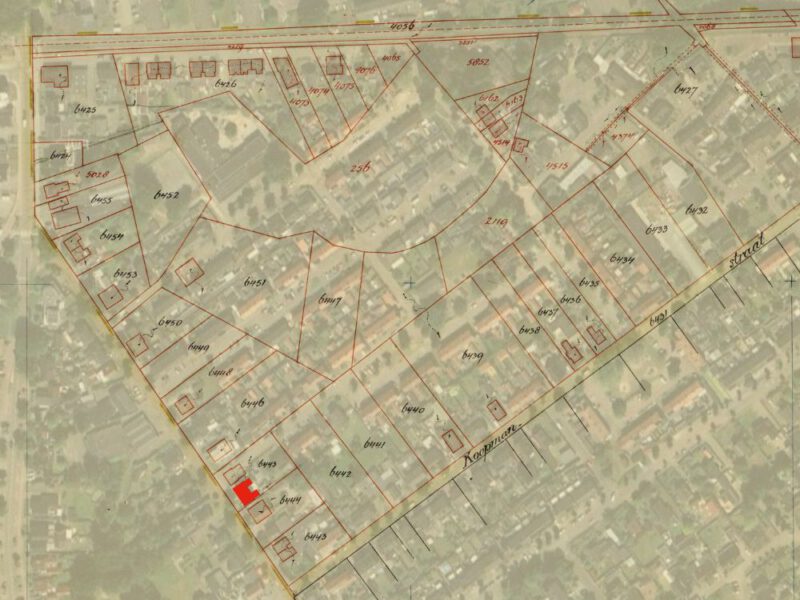 Bodendijk 23-27, Aalten - Fragment kadastrale kaart, 1932