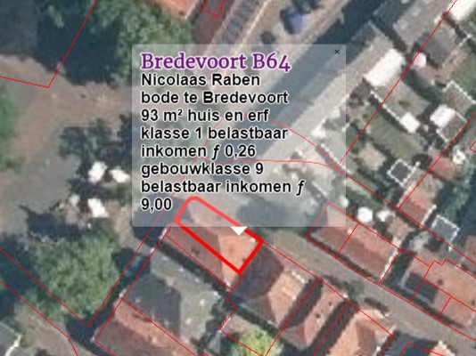 Hozenstraat 2a, Bredevoort - Kadaster 1832