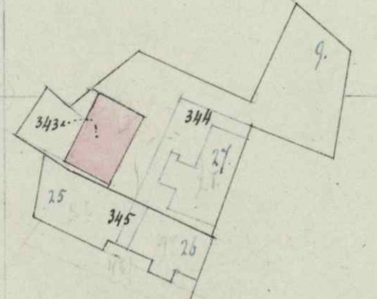 't Zand 11, Bredevoort - Fragment kadastrale kaart, 1867