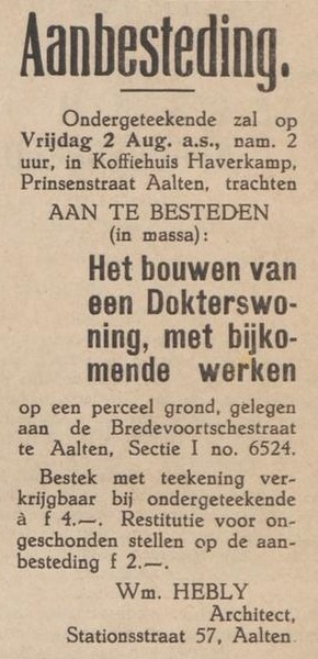Bredevoortsestraatweg 53-1, Aalten (Hebly) - Aaltensche Courant, 23-07-1935