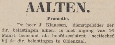 J. Klaassen - Aaltensche Courant, 09-03-1948