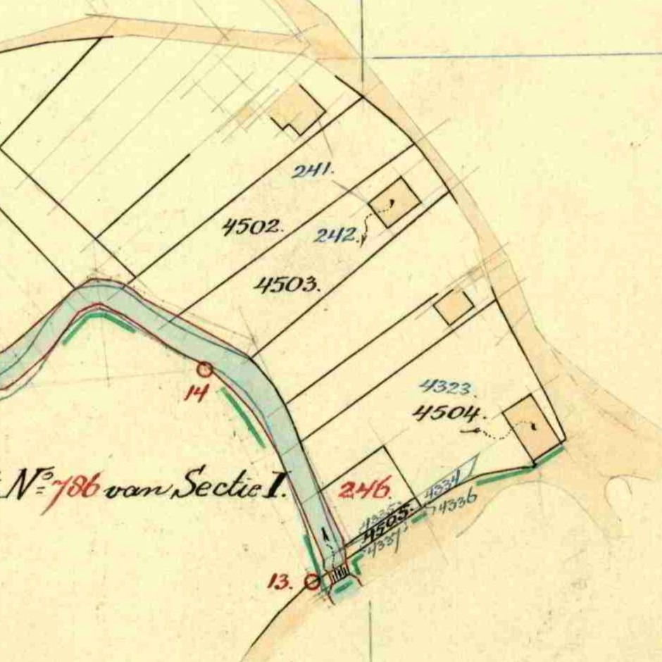 Tolhuis, Aalten - Fragment kadastrale kaart (1929)