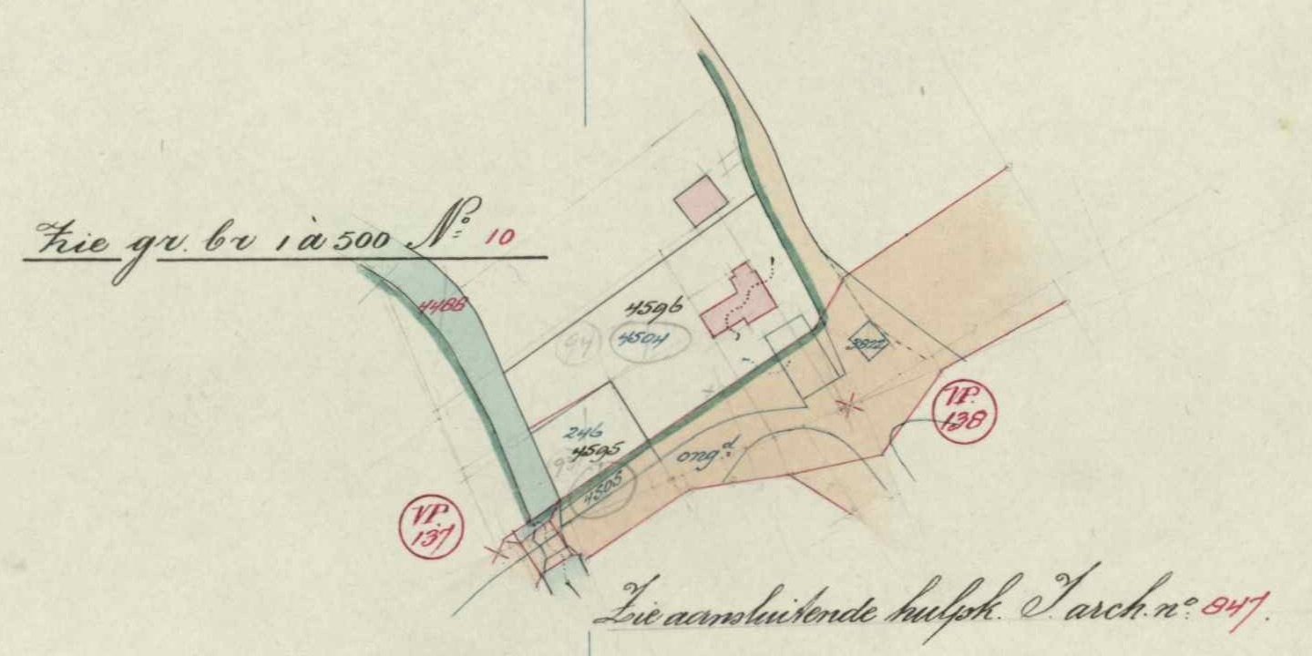 Tolhuis, Aalten - Fragment kadastrale kaart (1935)