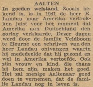 Landau - De Graafschapper, 01-08-1945