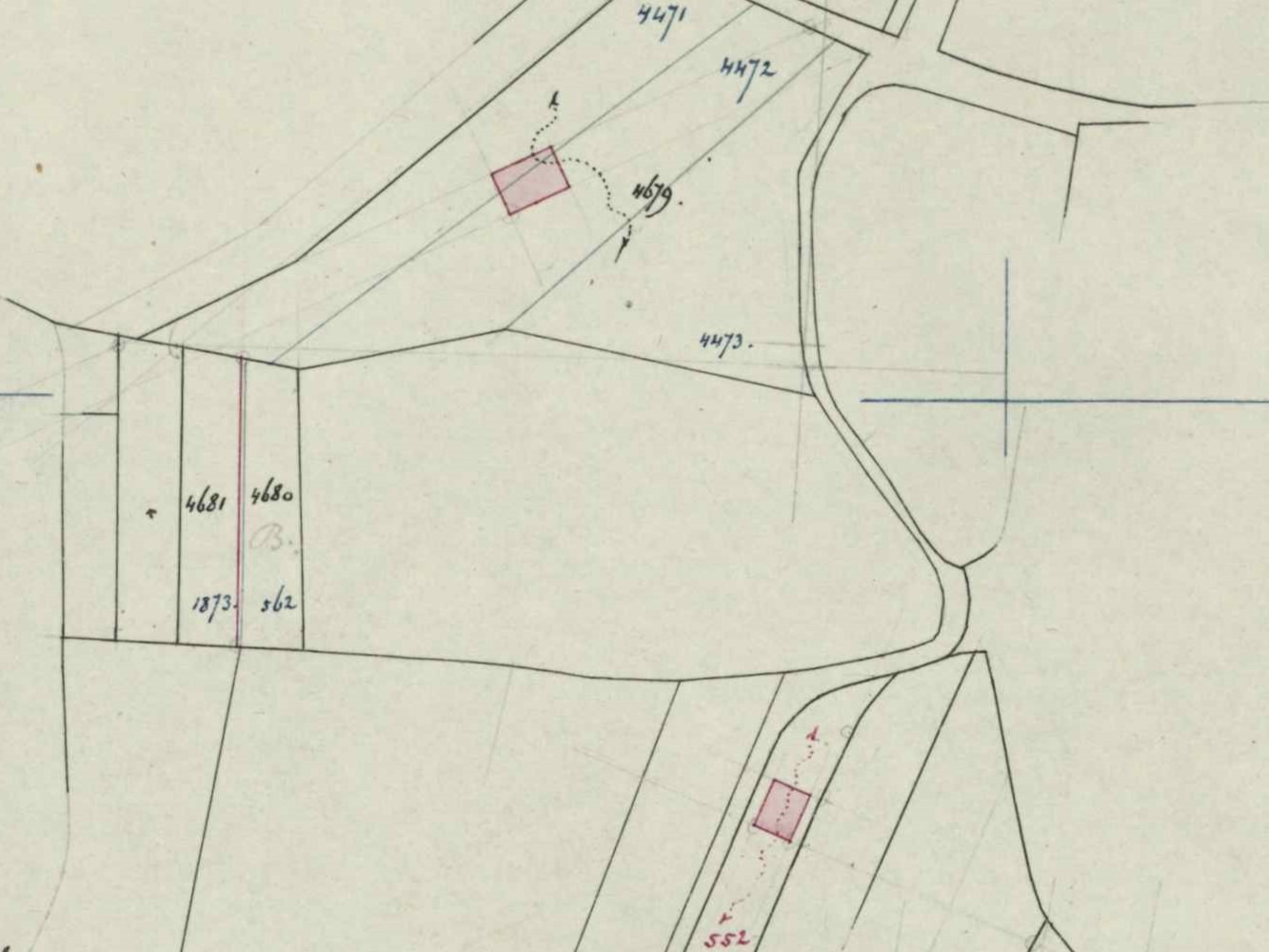 Nijverheidsweg, Aalten - Fragment kadastrale kaart, 1896