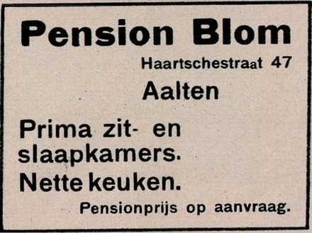 Pension Blom, Aalten (1937)