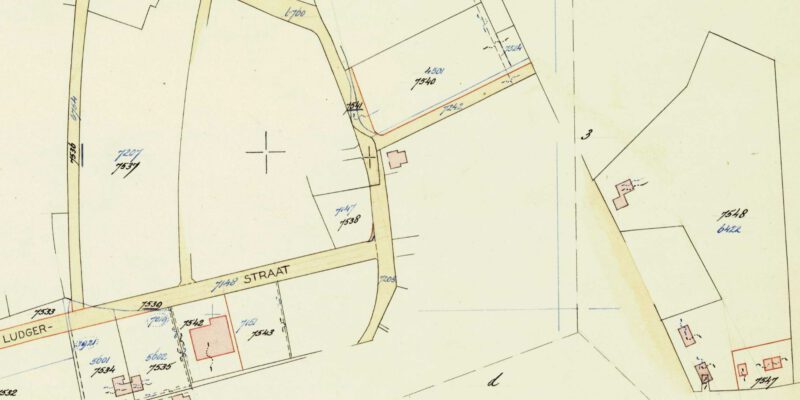 Polstraat 31, Aalten - Fragment kadastrale kaart, 1951