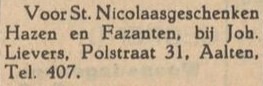 Polstraat 31, Aalten (Lievers) - Aaltensche Courant, 05-12-1939