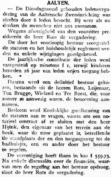 Zweminrichting Aalten - Graafschapbode, 22-10-1920