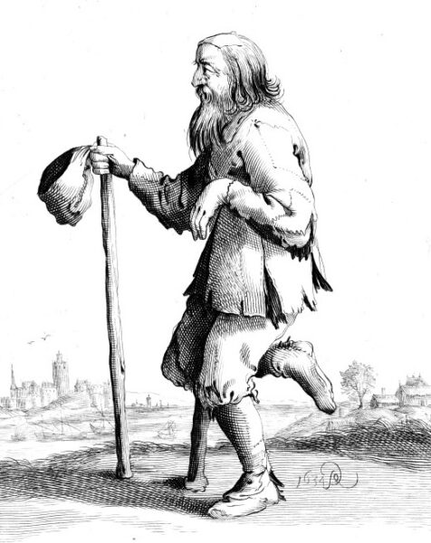 Landloper door Pieter Quast, 1634. Ets: Rijksmuseum Amsterdam.