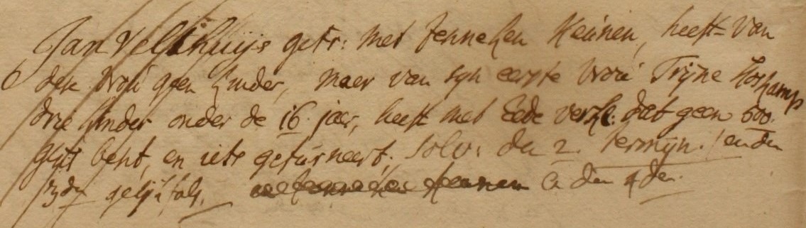 Oud Veldhuis, Heurne - Liberale Gifte 1748