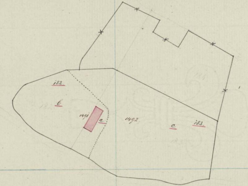 De Bleek, Dale - cadastral map fragment, 1848