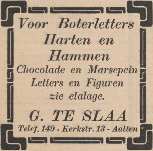 Kerkstraat 13, Aalten (Te Slaa) - Aaltensche Courant, 04-12-1936