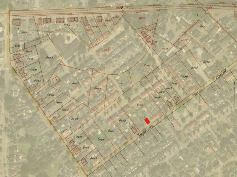 Koopmanstraat 35, Aalten - Fragment kadastrale kaart, 1932