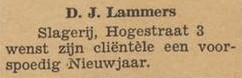 Hogestraat 3, Aalten (Slagerij Lammers) - Aaltensche Courant, 30-12-1947