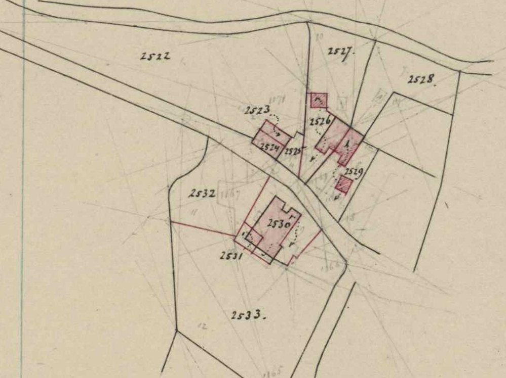 Kadasterkaart Heuvelweg Lintelo 1879