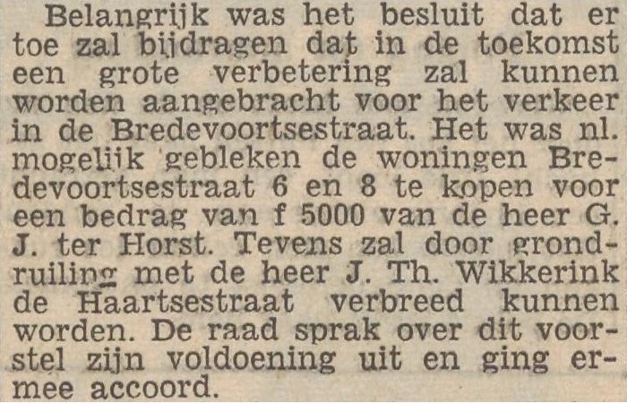 Bredevoortsestraat 6-8 wordt afgebroken - Tubantia, 29-08-1952