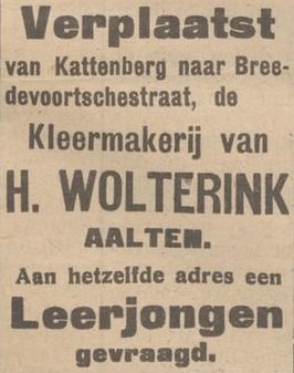 Bredevoortsestraatweg 6, Aalten (Wolterink) - Aaltensche Courant, 10-12-1929