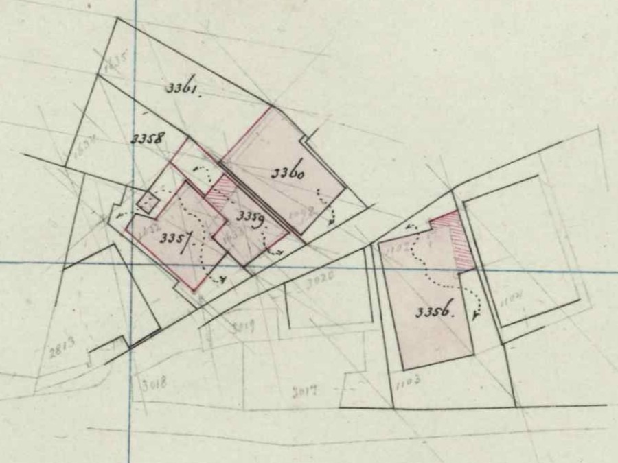 Bredevoortsestraatweg 8, Aalten - Fragment kadastrale kaart 1878