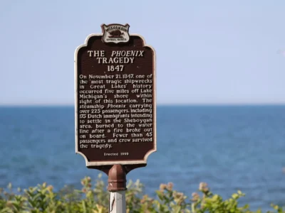 Phoenix disaster memorial plaque, Sheboygan