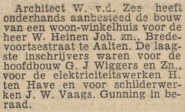 W. Heinen, Bredevoortsestraat - Tubantia, 31-03-1958