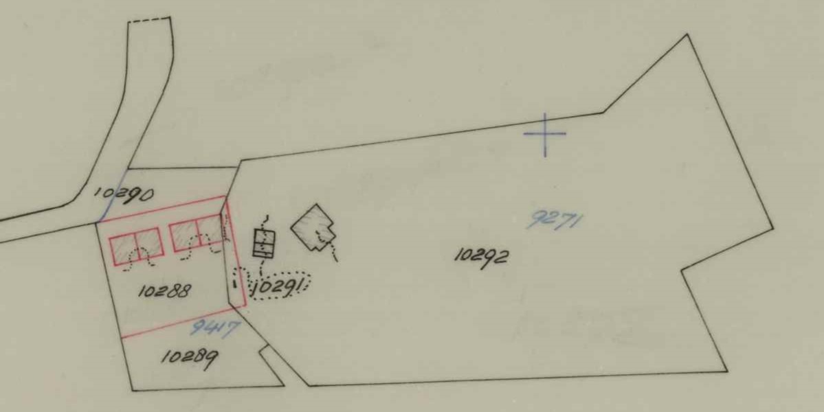 Boomkampstraat 24-34, Aalten - Fragment kadastrale kaart, 1974