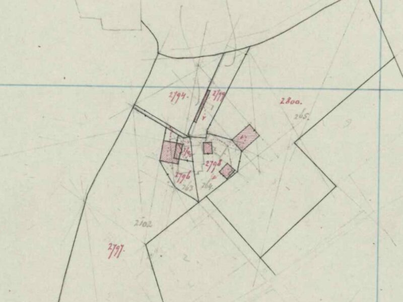 Boomkampstraat 30-32, Aalten (Boomkamp) - Fragment kadastrale kaart, 1868