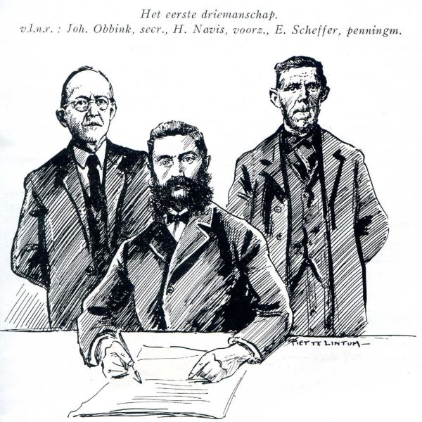 Eerste driemanschap Landbouw - tekening Piet te Lintum