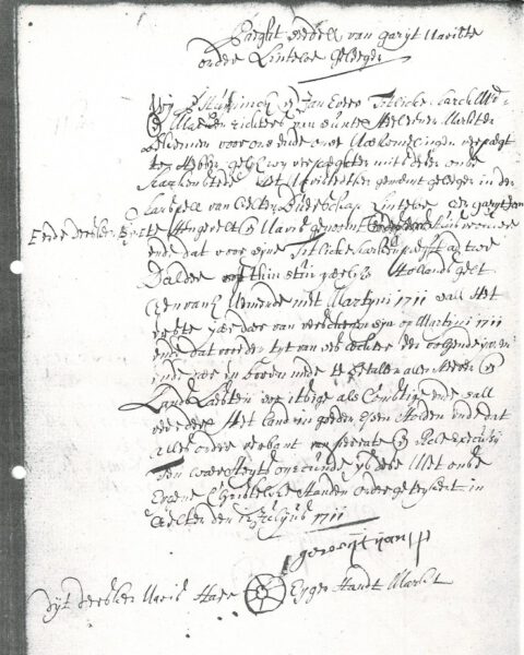 Navisstedeken, Lintelo - Pachtakte 1711