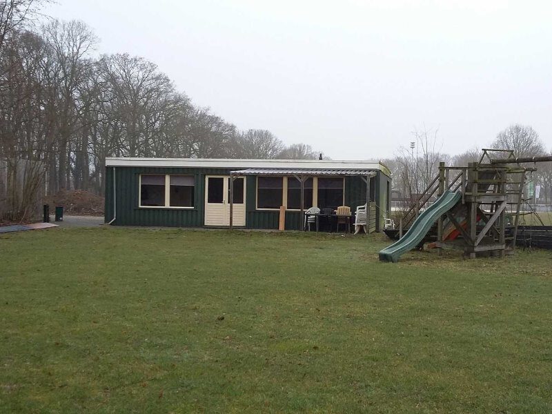 Het oude clubgebouw van korfbalvereniging Aladna