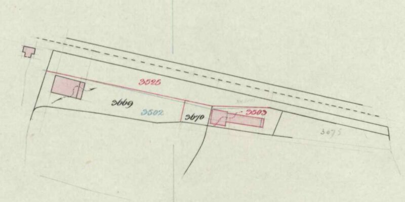 Halte Lintelo - Fragment kadastrale kaart, 1936