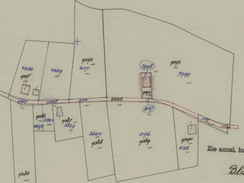 Molenkampsdijk, Aalten - Fragment kadastrale kaart, 1967