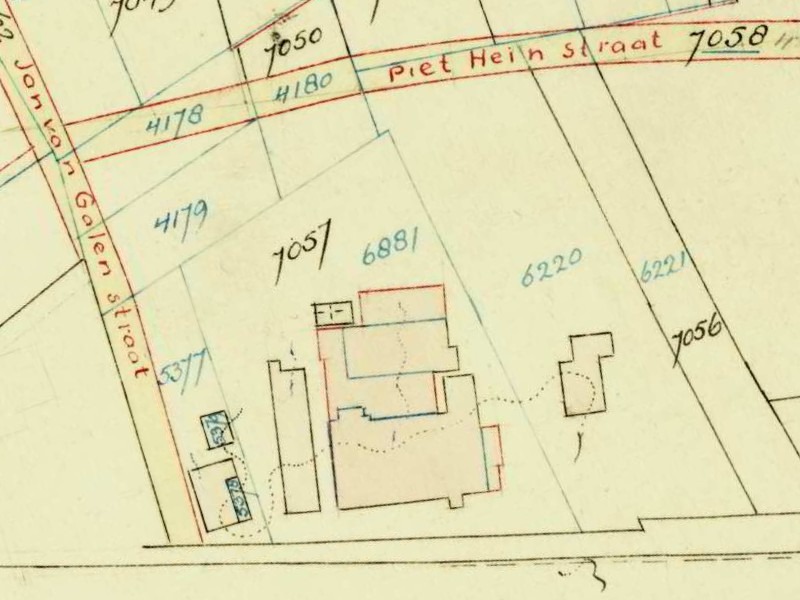Landbouwstraat, Aalten - Fragment kadastrale kaart, 1940