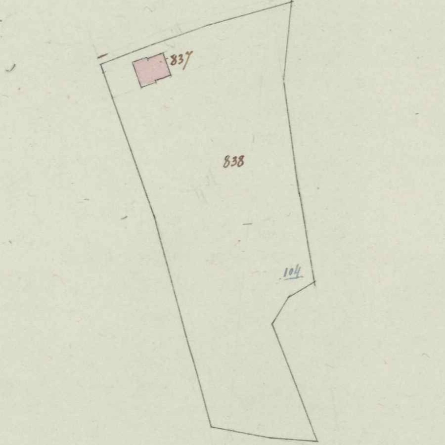 Bolwerkweg 10, 't Klooster - Fragment kadastrale kaart (1867)