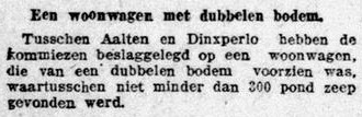 Caravan with a false floor – De Telegraaf, 5 April 1917