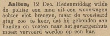 Caravan, wild man – Zutphensche Courant, 14 December 1904